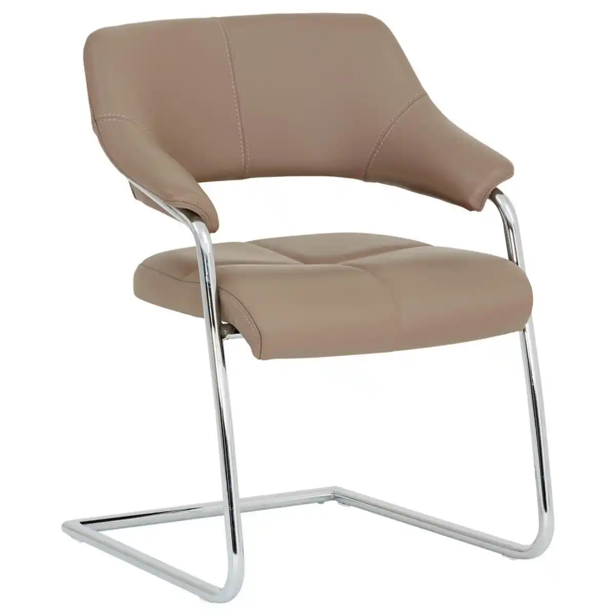 Bild 1 von Joop! Armlehnstuhl Loft, Chrom, Hellbraun, Metall, Leder, Echtleder, Longlife-Leder, Rundrohr, C-Form, 64x86x61 cm, Blauer Engel, Goldenes M, Made in Germany, Lederauswahl, Stoffauswahl, Typenauswahl