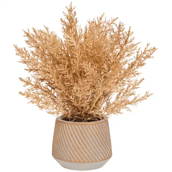 Bild 2 von Goldene Kunstpflanze im Topf