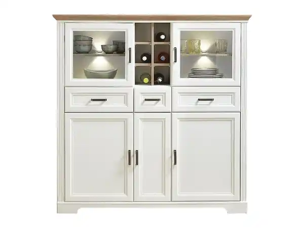 Bild 1 von Highboard Pinie weiß - Artisan Eiche 150 cm - JASMIN