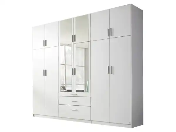 Bild 1 von Kleiderschrank mit Spiegel - weiß - 271 cm - rauch - HILDESHEIM