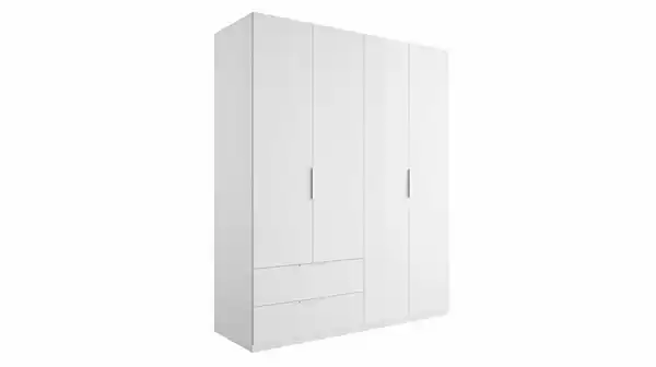 Bild 1 von Kleiderschrank mit Schubladen - weiß hochglanz - 162 cm - ESPRESSO