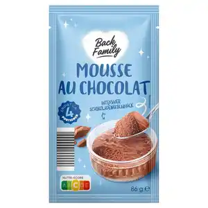 BACK FAMILY Dessert Mousse au Chocolat 86 g