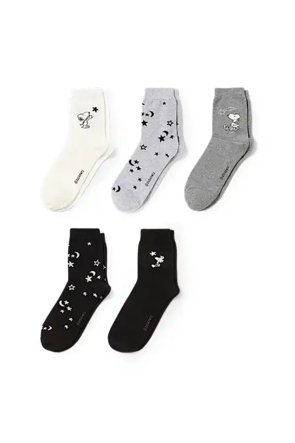 Bild 1 von C&A Multipack 5er-Socken mit Motiv-Snoopy, Grau, Größe: 35-38