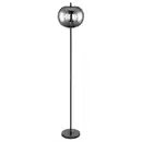 Bild 1 von GLOBO Retrofit Stehlampe Blacky schwarz /rauchfarbig 30x30cm H160cm