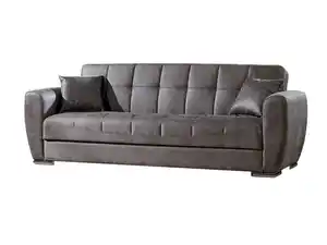 Schlafsofa grau mit Bettkasten -  229 cm - OSMA