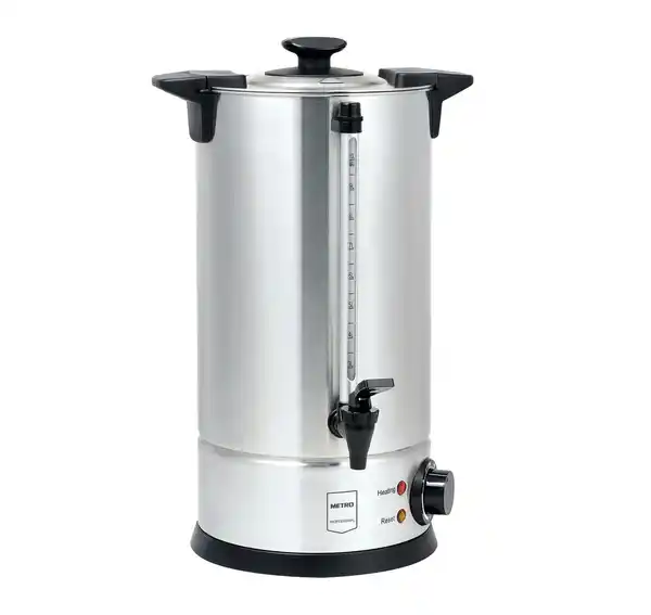 Bild 1 von METRO Professional Wasserkocher / Glühweinspender GWB1006, Edelstahl, 6 L, 1300 W, 40 Tassen, mit Wasseranzeige, silber