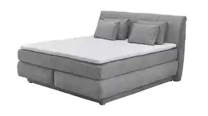 Boxspringbett 180 x 200 cm - H3/H4 grau Bettkasten - CARLA