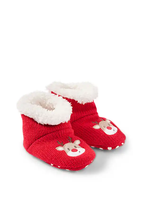 Bild 1 von C&A Rudolf-Baby-Weihnachts-Krabbelschuhe, Rot, Größe: 14-15