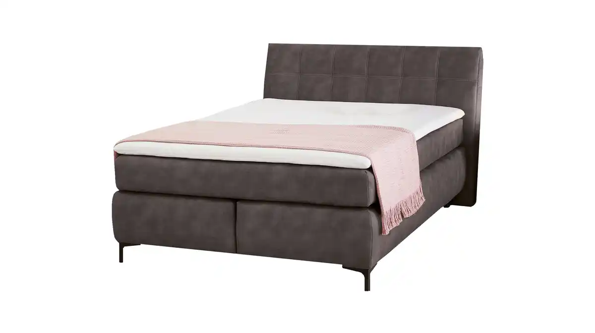 Bild 1 von Boxspringbett 140 x 200 cm anthrazit - Microfaser - GITTA