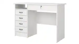 Computerschreibtisch weiß 109 cm - FUNCTION PLUS