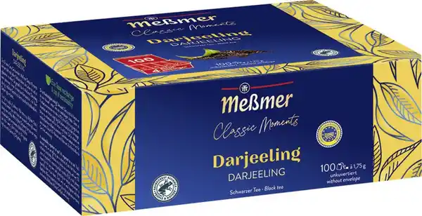 Bild 1 von Meßmer Classic Moments Schwarztee Darjeeling 100 Teebeutel (175 g)