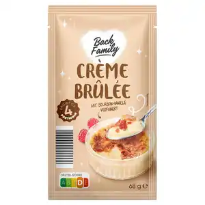 BACK FAMILY Dessert Crème Brûlée 68 g