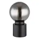 Bild 1 von GLOBO Retrofit Tischlampe Marka Schwarz /Rauchfarbig 15x15cm H24,5cm