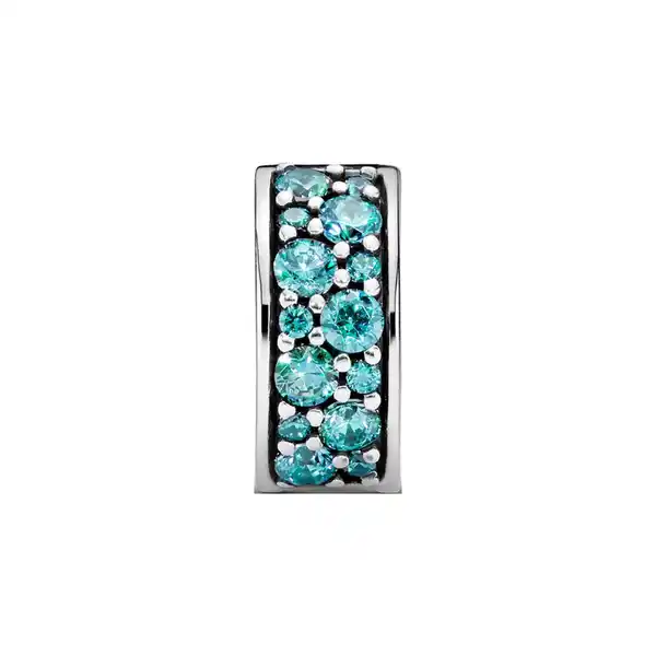 Bild 1 von Pandora Charm Moments Petrolfarbener Pavé-Clip 791817MCZ