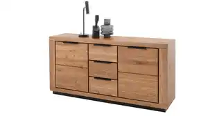 Sideboard mit 3 Schubladen Wildeiche geölt 163 cm - GRENO