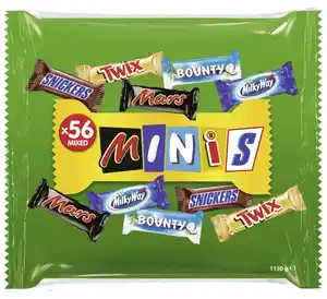 Mars Mixed Minis Schokoladenriegel 56 Portionen (1,13kg)