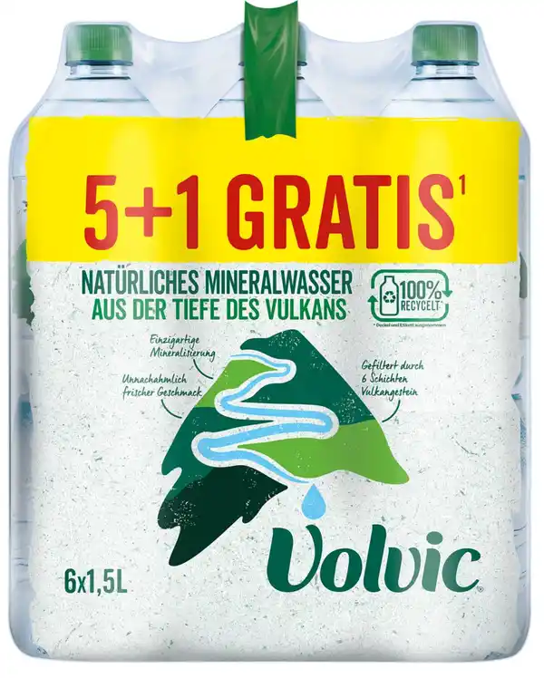 Bild 1 von VOLVIC Naturelle, Packg. 6 x 1,5-l-PET-Fl.