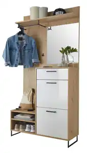 XORA Kompaktgarderobe ELBA, Holznachbildung