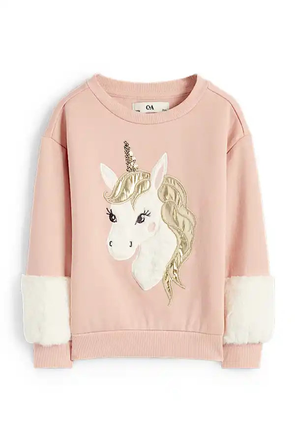 Bild 1 von C&A Einhorn-Sweatshirt, Rosa, Größe: 92