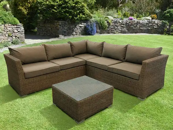 Bild 1 von Gartenmöbel Set Eckbank Lounge Tisch 66 x 66 cm - SUNNY