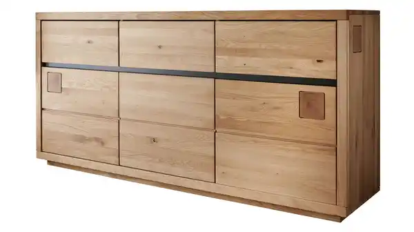 Bild 1 von Sideboard 3 Schubladen Wildeiche massiv geölt 175 cm - GIRONA