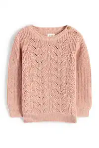 C&A Baby-Pullover-Zopfmuster, Rosa, Größe: 62