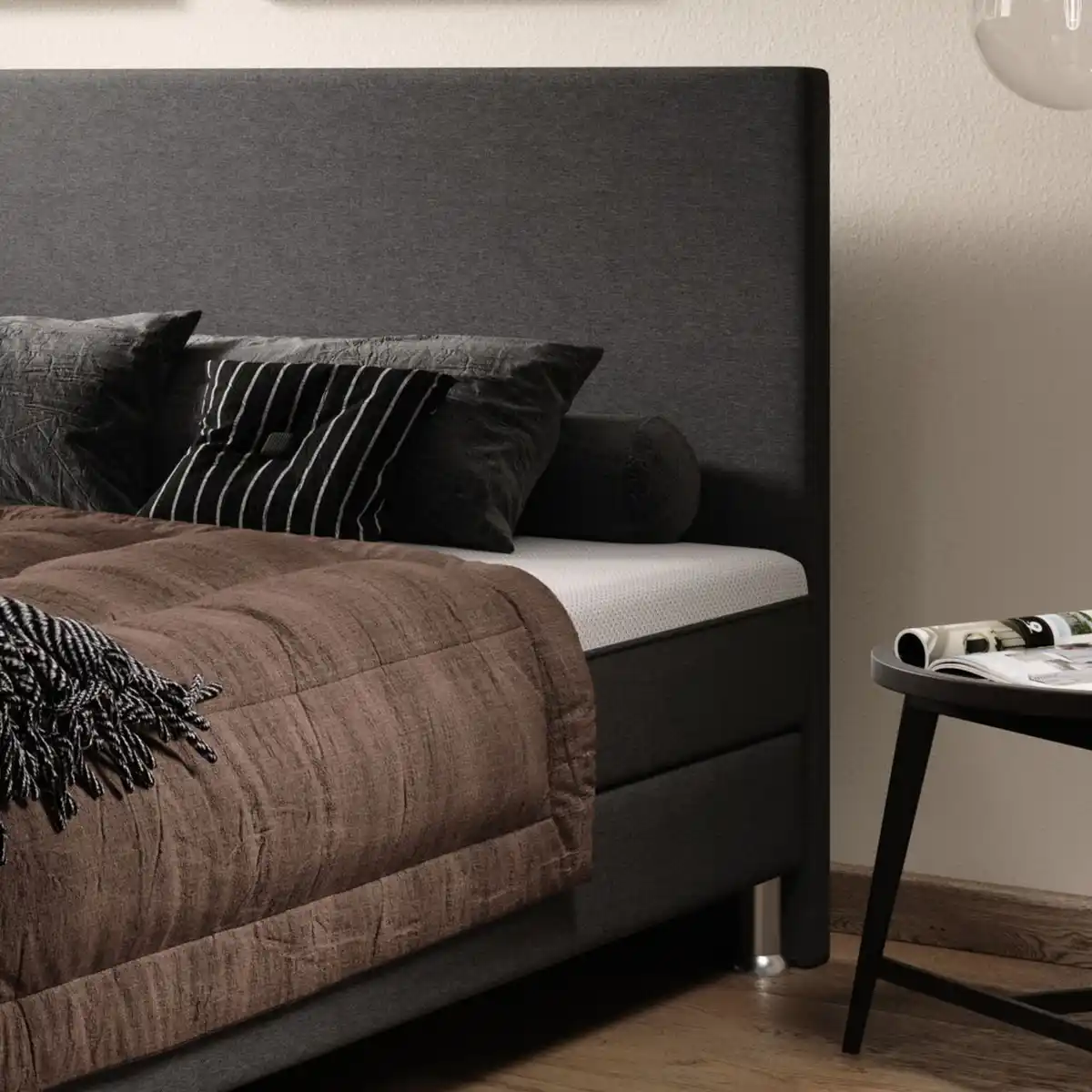 Bild 3 von Boxspringbett Sunny Plus 180x200 Webstoff Anthrazit