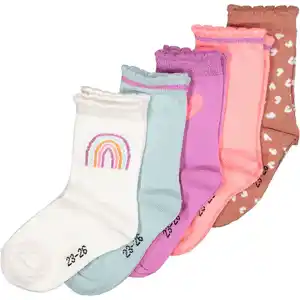 Kindersocken 5er-Pack, Beige, 35/38