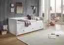 Bild 2 von Funktionsbett KIRA 90/180x200 inkl. Lattenrost und 3 Schubladen MDF weiß