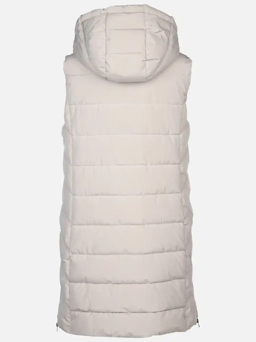 Bild 2 von Damen Steppweste in langer Form Weiß