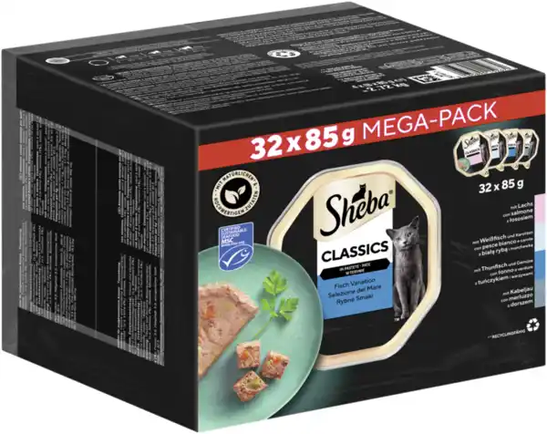 Bild 1 von Classics Multipack Schale Fisch Variation in Pastete MSC 32x85g