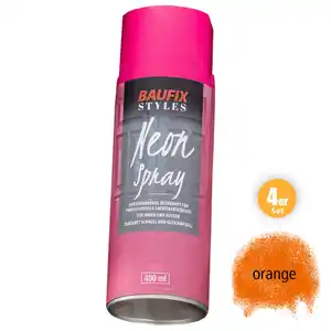 Baufix Neonspray - Neonorange 4-er Set