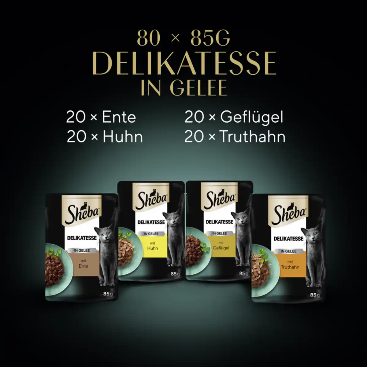 Bild 3 von Portionsbeutel Multipack Giant-Pack Delikatesse in Gelee Geflügel Variation 80 x 85g