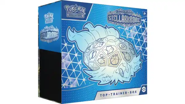 Bild 1 von POKÉMON Sammelkartenspiel - Top-Trainer-Box Karmesin & Purpur - Stellarkrone