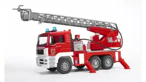 BRUDER - MAN TGA Feuerwehr m. Drehleiter, Wasserpumpe, Light & Sound-Modul 02771