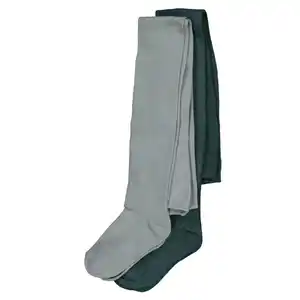 Mädchen-Strumpfhose 2er-Pack, Grau, 110/116