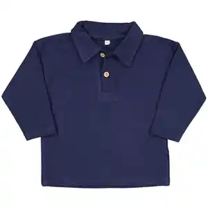 Baby Jungen-Poloshirt Lange Ärmel, Navy, 80