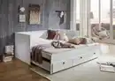 Bild 4 von Funktionsbett KIRA 90/180x200 inkl. Lattenrost und 3 Schubladen MDF weiß
