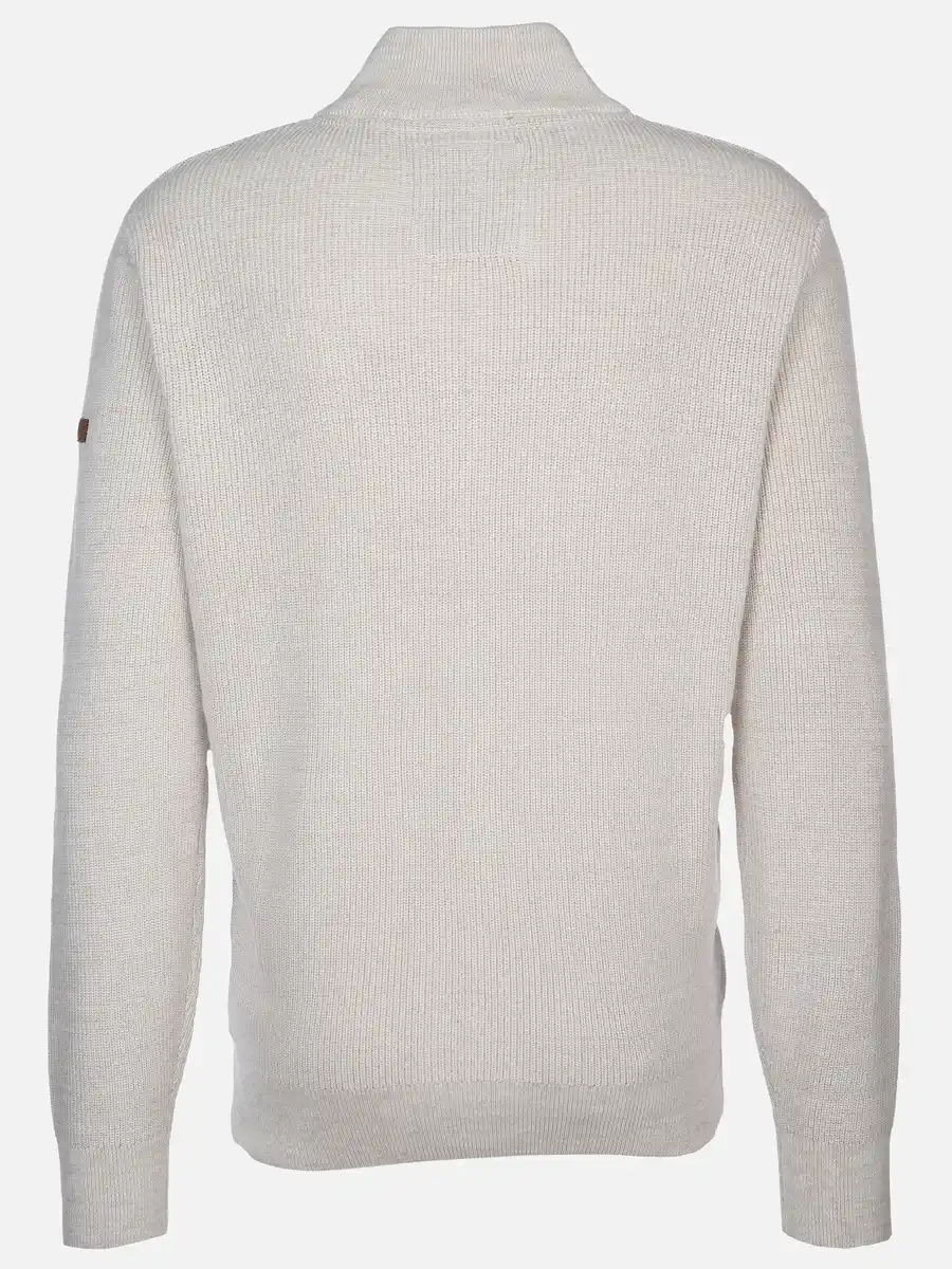 Bild 2 von Herren Strickcardigan mit Reißverschluss Weiß