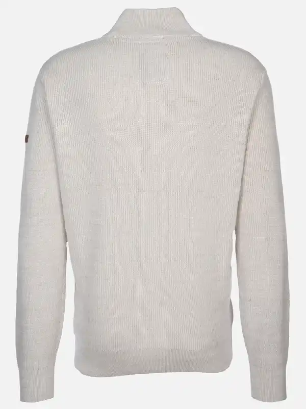 Bild 2 von Herren Strickcardigan mit Reißverschluss Weiß