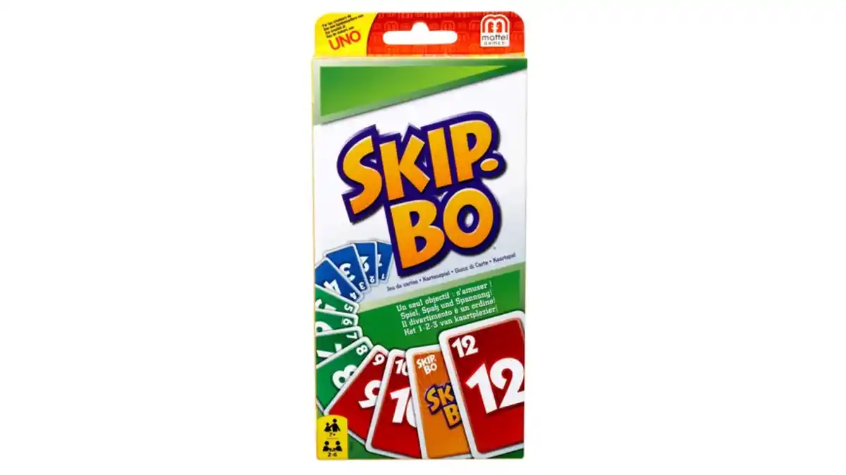 Bild 1 von Mattel Games SKIP-BO, Kartenspiel, Gesellschaftsspiel, Familienspiel, Kinderspiel