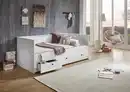 Bild 3 von Funktionsbett KIRA 90/180x200 inkl. Lattenrost und 3 Schubladen MDF weiß