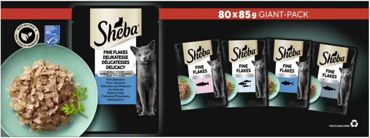 Bild 2 von Delikatesse Multipack Portionsbeutel Fisch Variation in Gelee MSC 80x85g