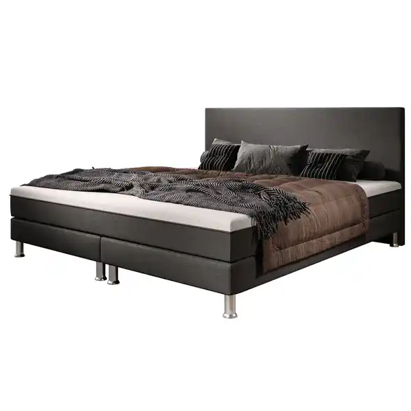 Bild 1 von Boxspringbett Sunny Plus 180x200 Webstoff Anthrazit