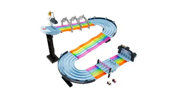 Bild 1 von Hot Wheels Mario Kart Regenbogen Rennstrecke, inkl. 2 Spielzeugautos