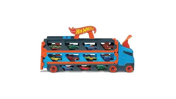 Bild 1 von Hot Wheels 2-in-1 Rennbahn-Transporter inkl. 3 Spielzeugautos