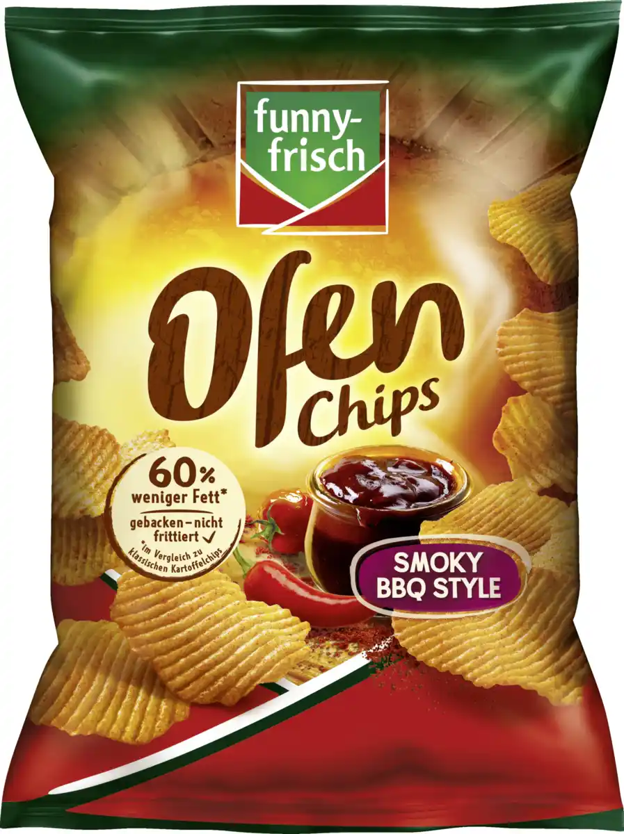 Bild 1 von funny-frisch Ofen Chips Smoky BBQ Style, 125 g