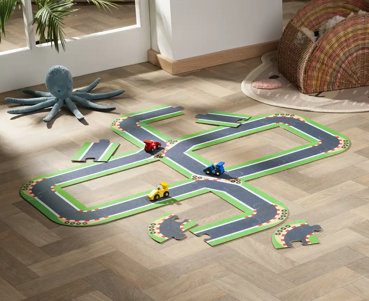 Bild 4 von IDEENWELT Filzstraßen-Puzzle Rennwagen