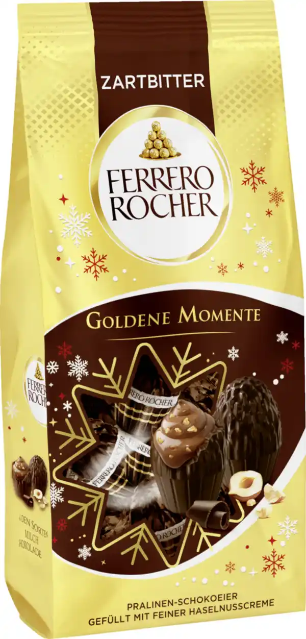 Bild 1 von Ferrero Rocher Goldene Momente Zartbitter, 90 g