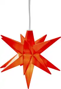 IDEENWELT LED-Weihnachtsstern, 12 cm, rot